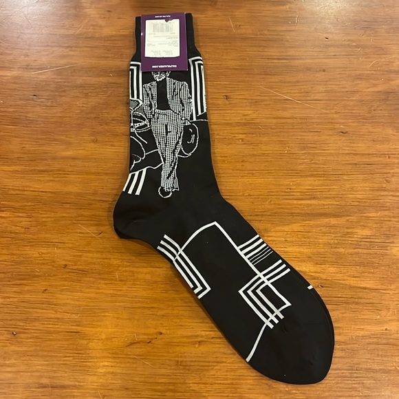 Purple Label Polo Ralph Lauren Portrait Art Deco Car Bugatti Japan Socks Mens L - Picture 5 of 16